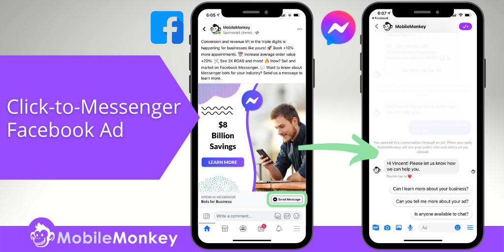 9 besten Beispiele für Facebook Messenger Anzeigen aller Zeiten