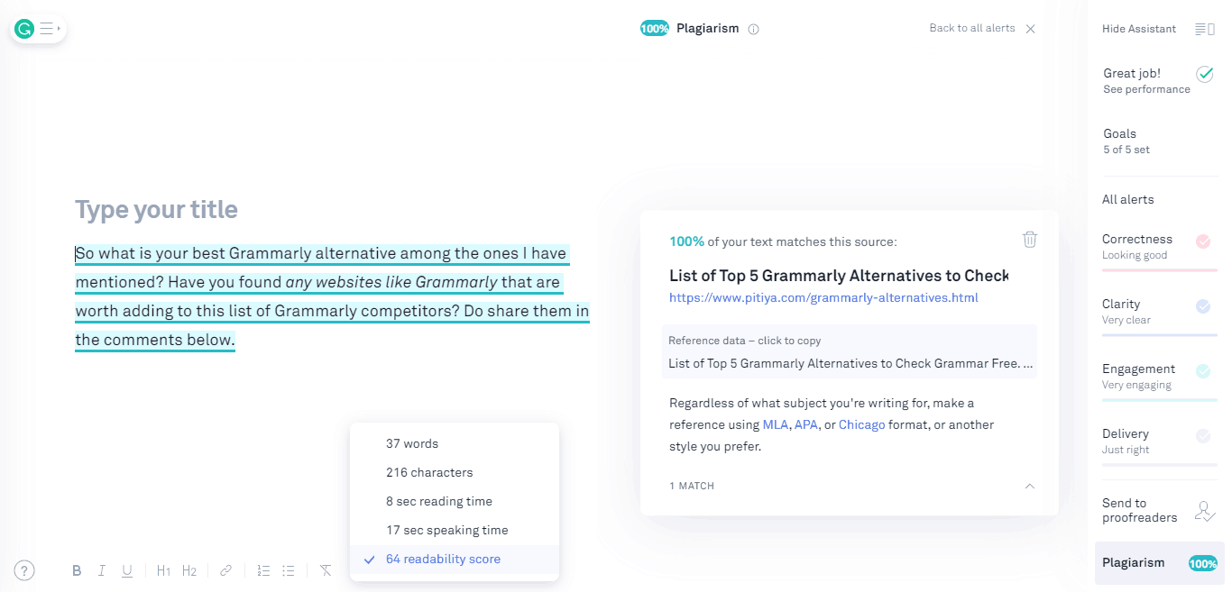 free grammarly plagiarism checker