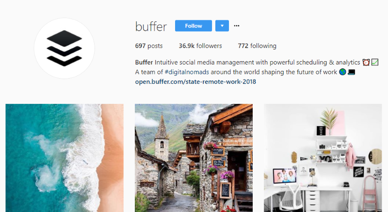 Instagram profile buffer