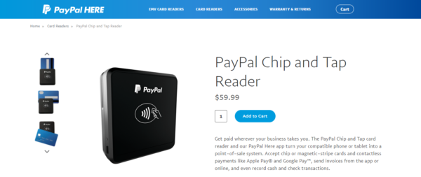 paypal here emv card reader