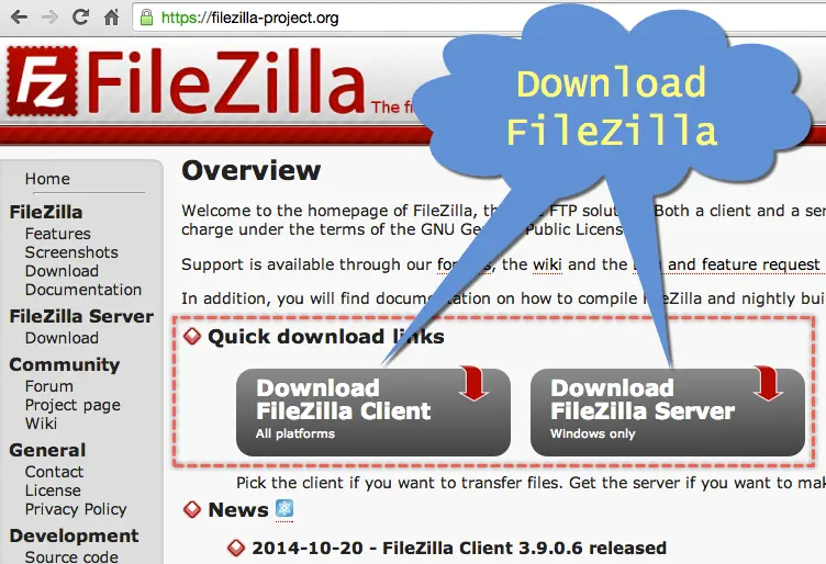 download filezilla server